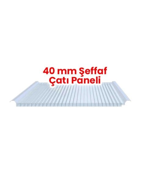 40 mm Şeffaf Çatı Paneli