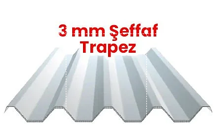 4 mm Şeffaf Trapez